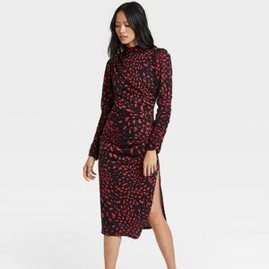 Who What Wear Petal Print Dress